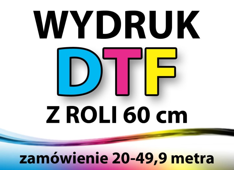 Druk DTF na roli, zamówienie 20-49,9 metra