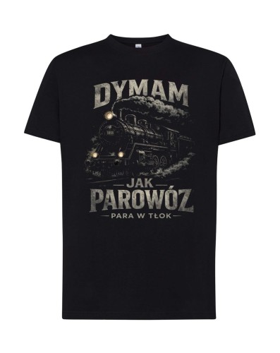 Dymam jak parowóz DARK | koszulka t-shirt z nadrukiem od Print Majster