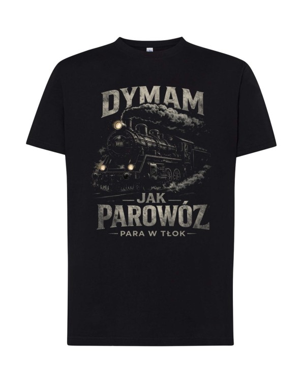 Dymam jak parowóz DARK | koszulka t-shirt z nadrukiem od Print Majster