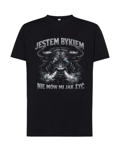 Jestem Bykiem | koszulka t-shirt z niebieskimi oczami | Zodiak | Print Majster