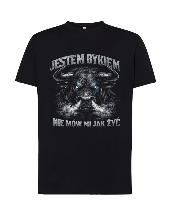 Jestem Bykiem | koszulka t-shirt z niebieskimi oczami | Zodiak | Print Majster