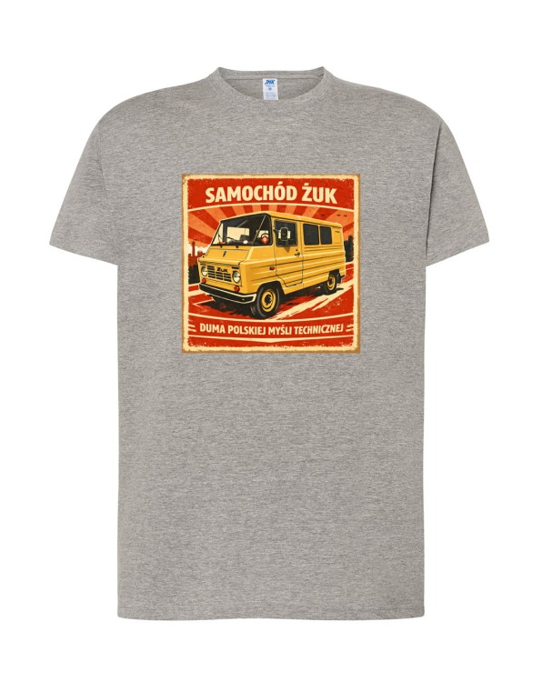Żuk | popielata koszulka t-shirt z nadrukiem | PRL | Print Majster