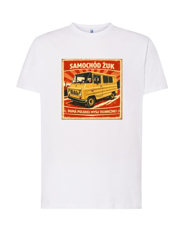 Żuk | biała koszulka t-shirt z nadrukiem | PRL | Print Majster