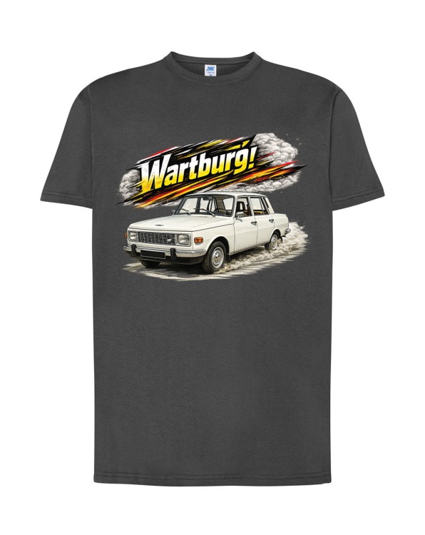 Wartburg | Szara koszulka t-shirt z nadrukiem | PRL | Print Majster