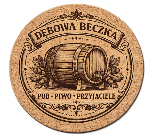 Podkładki korkowe grawerowane | HoReCa | PrintMajster