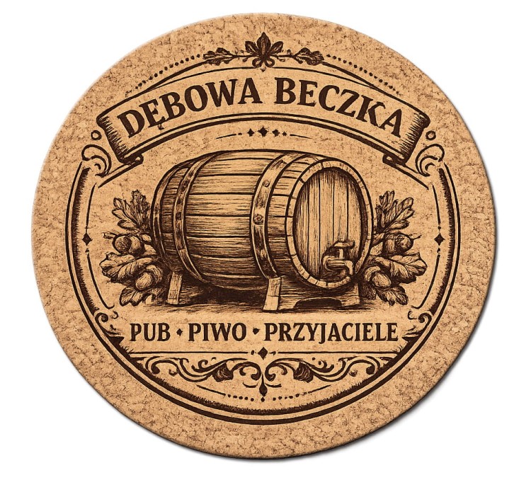 Podkładki korkowe grawerowane | HoReCa | PrintMajster