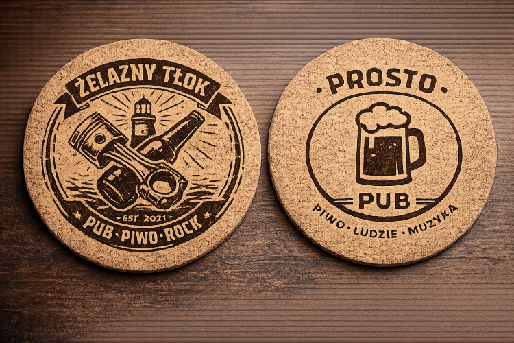 Podkładki korkowe grawerowane | HoReCa | PrintMajster