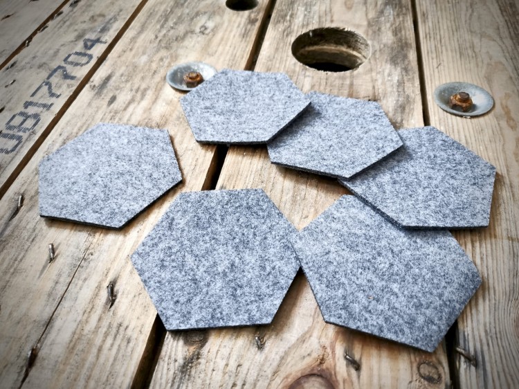 Podkładki filcowe "Hexagon" | Print Majster