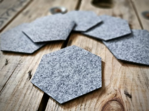 Podkładki filcowe "Hexagon" | Print Majster