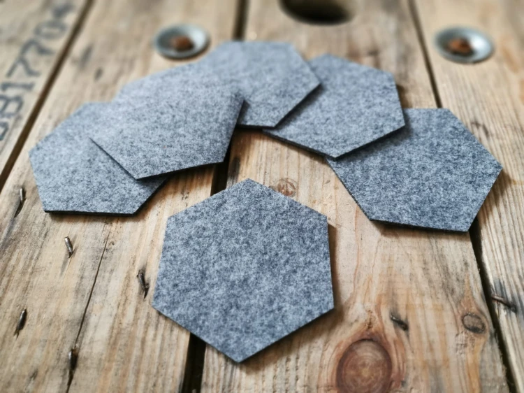Podkładki filcowe "Hexagon" | Print Majster