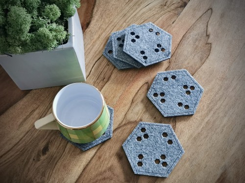 Podkładki filcowe "Hexagon 3" | Print Majster