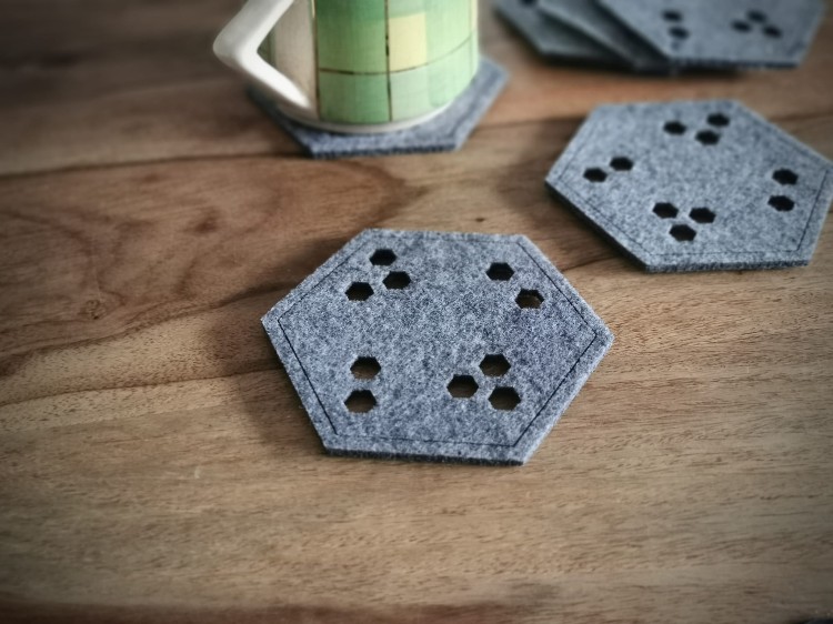 Podkładki filcowe "Hexagon 3" | Print Majster
