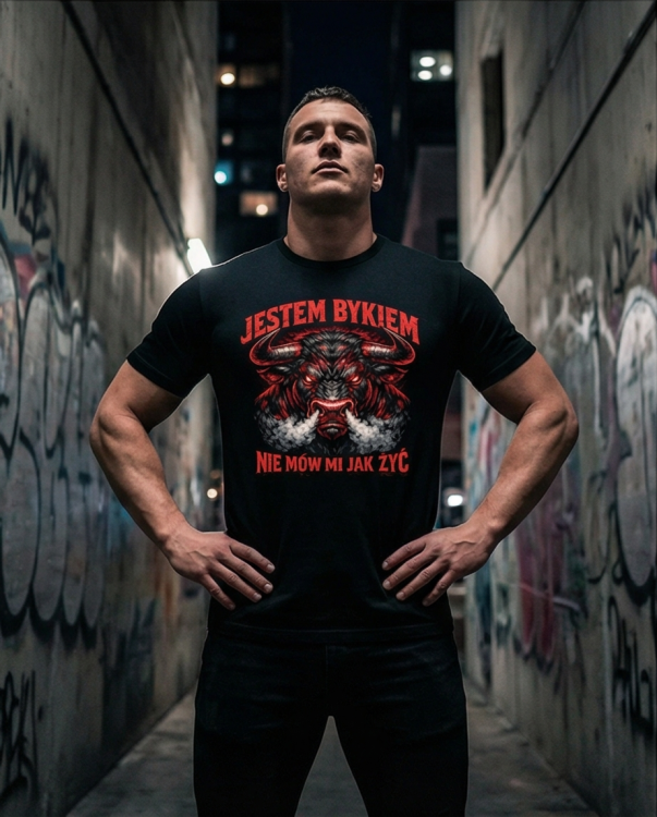 Jestem Bykiem! | koszulka t-shirt z nadrukiem | Zodiak | Print Majster