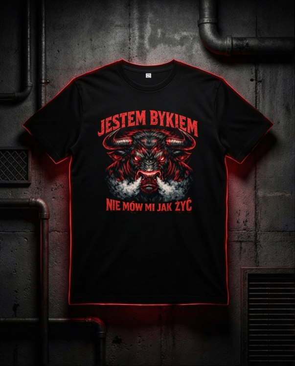 Jestem Bykiem! | koszulka t-shirt z nadrukiem | Zodiak | Print Majster