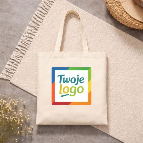 Torba bawełniana 140 g/m² 38x42 cm – ekologiczna torba na zakupy z długimi uszami | nadruk DTF | Print Majster