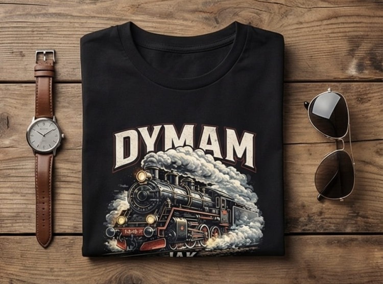 Dymam jak parowóz PRL | koszulka t-shirt z nadrukiem od Print Majster