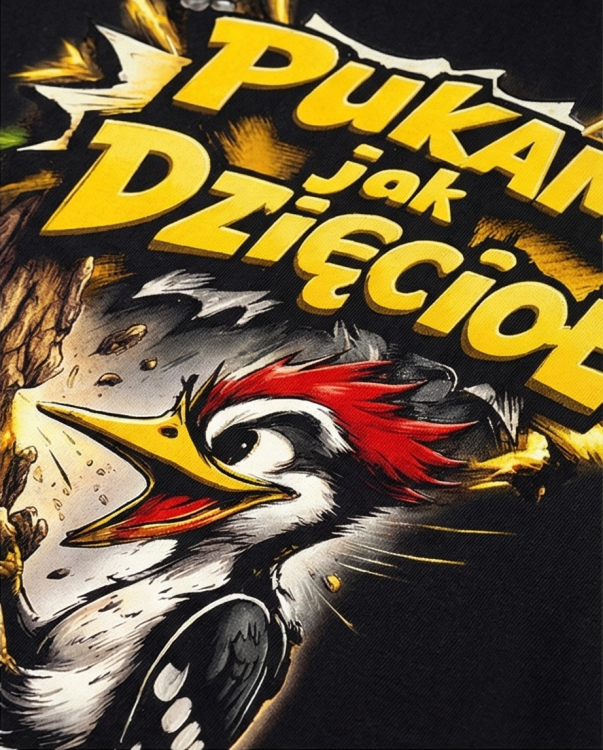 Pukam jak dzięcioł | koszulka t-shirt z nadrukiem | Print Majster