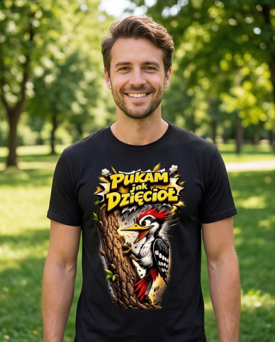 Pukam jak dzięcioł | koszulka t-shirt z nadrukiem | Print Majster