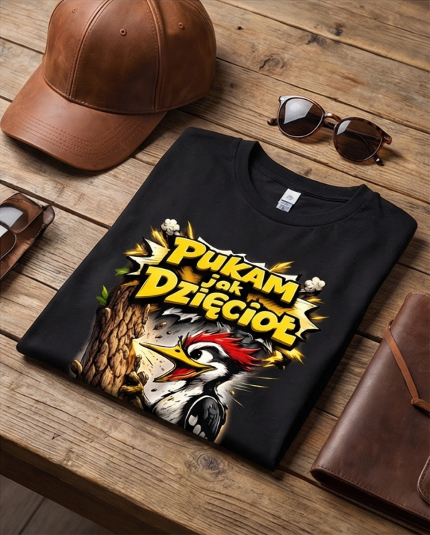 Pukam jak dzięcioł | koszulka t-shirt z nadrukiem | Print Majster
