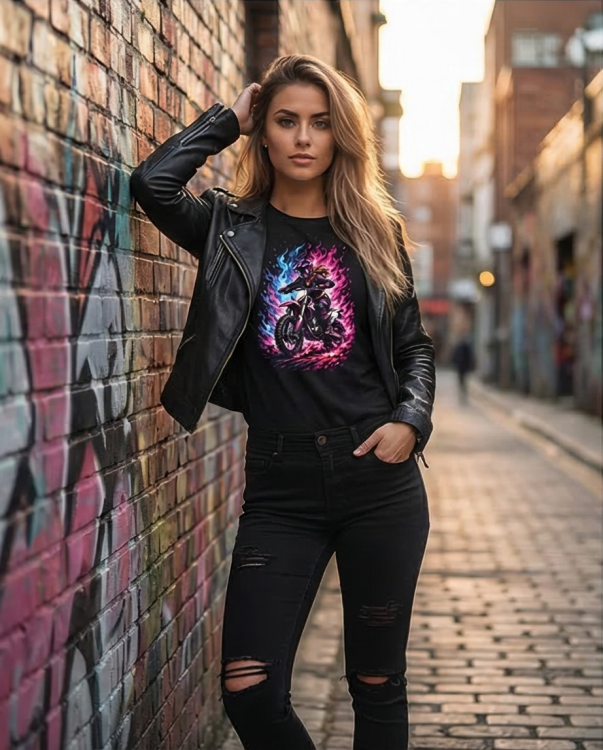 Cross dziewczyna | koszulka t-shirt z nadrukiem | Print Majster