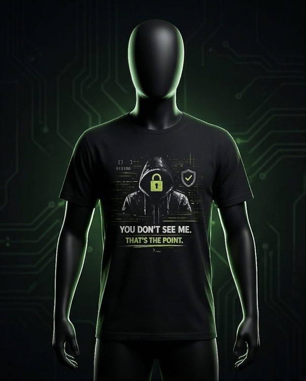Koszulka IT „YOU DON'T SEE ME. THAT'S THE POINT.” | Informatyk Admin DevOps Cyber Security