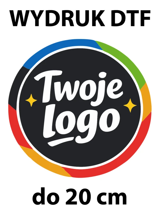 Wydruk DTF naprasowanka do 20 cm, dowolna grafika, logo, aplikacja na odzież | PrintMajster