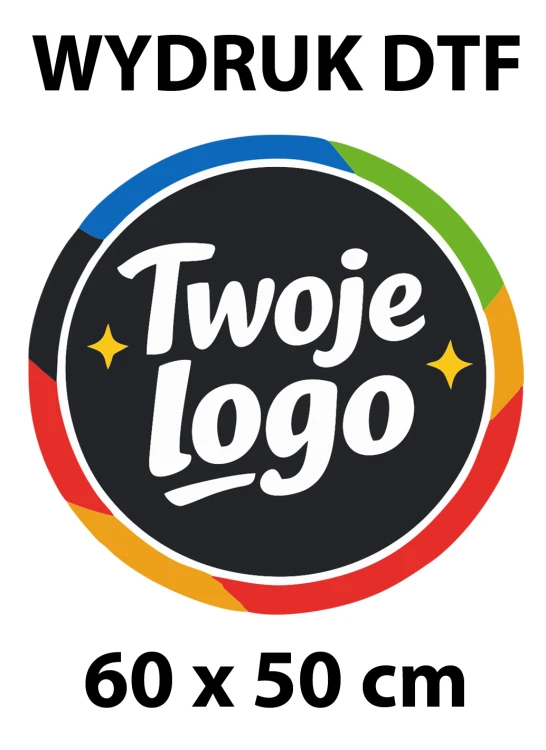 Wydruk DTF naprasowanka 60 x 50 cm, dowolna grafika, logo, aplikacja na odzież | PrintMajster