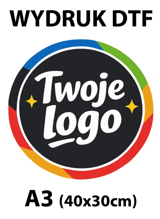 Wydruk DTF naprasowanka A3 40 x 30 cm, dowolna grafika, logo, aplikacja na odzież | PrintMajster