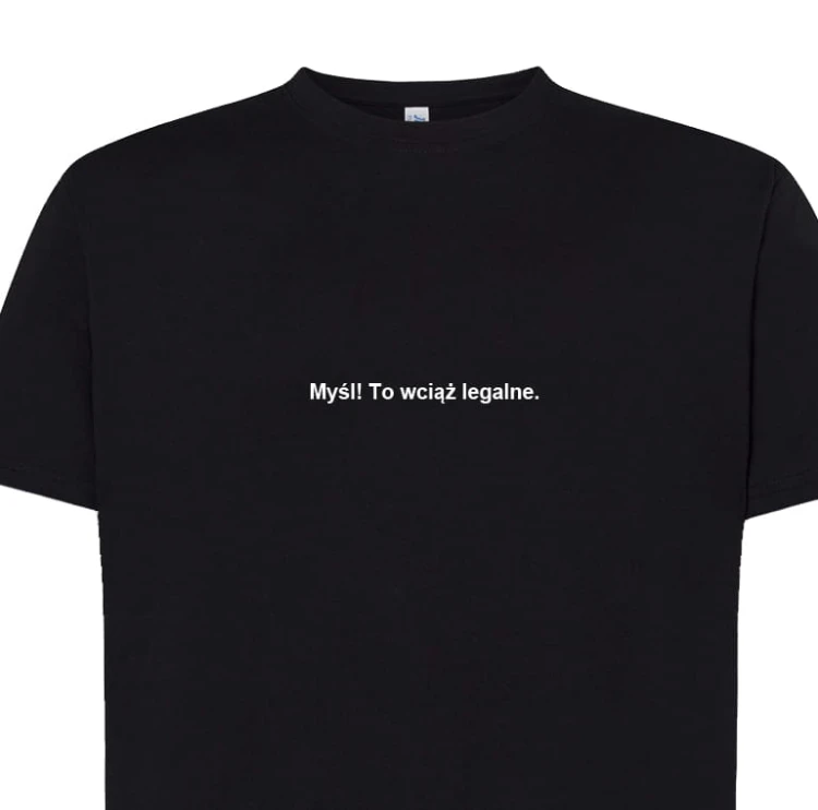 Koszulka t-shirt z napisem PROSTO: Myśl! | Print Majster