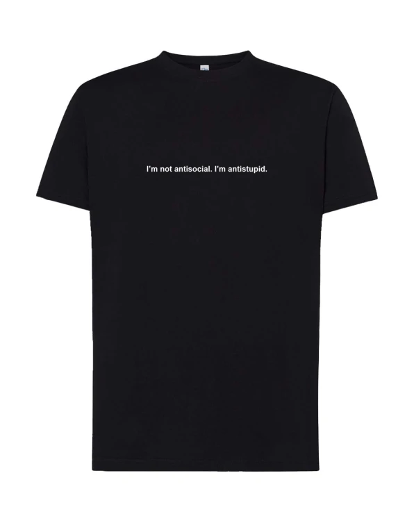 Koszulka t-shirt z napisem PROSTO: I'm not antisocial... | Print Majster
