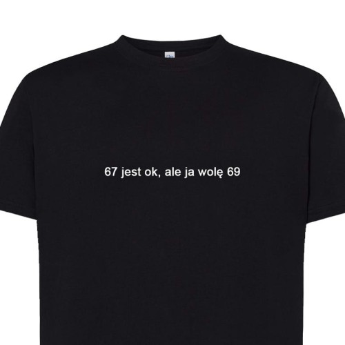 Koszulka t-shirt z napisem PROSTO: Wolę 69 | Print Majster