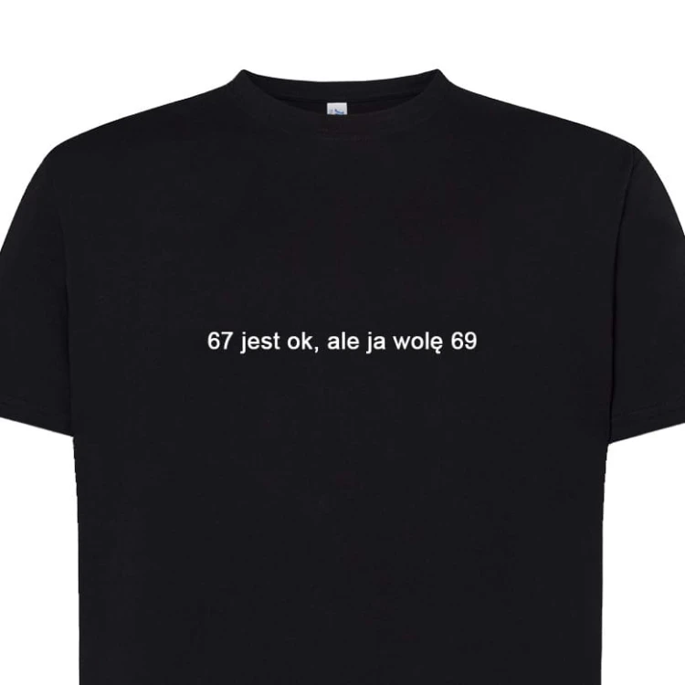 Koszulka t-shirt z napisem PROSTO: Wolę 69 | Print Majster