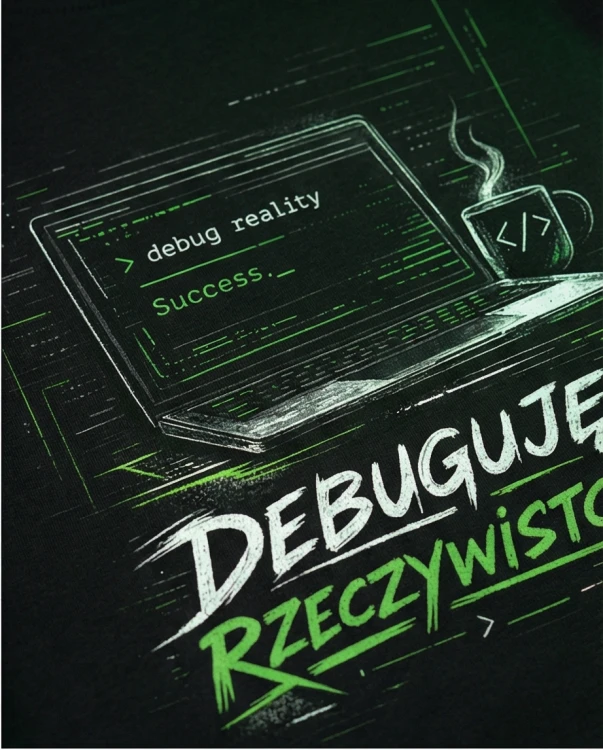 Koszulka IT „Debuguję rzeczywistość” | Informatyk | Print Majster
