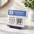 Prezenter NFC "Facebook 1" 8x8 cm z kodem QR - plexi, druk UV, podstawka 3D PLA | Print Majster