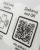 Prezenter NFC  z kodem QR - Google 3 - plexi, druk UV, podstawka 3D PLA | Print Majster